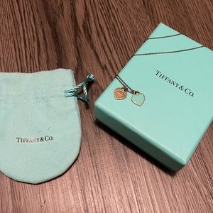 Tiffany & Co. blue heart silver necklace